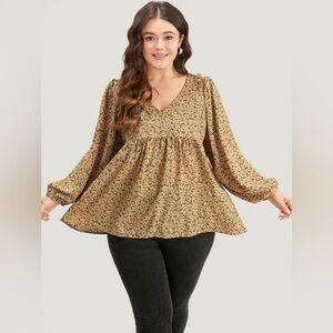 BloomChic Floral V-Neck Blouse